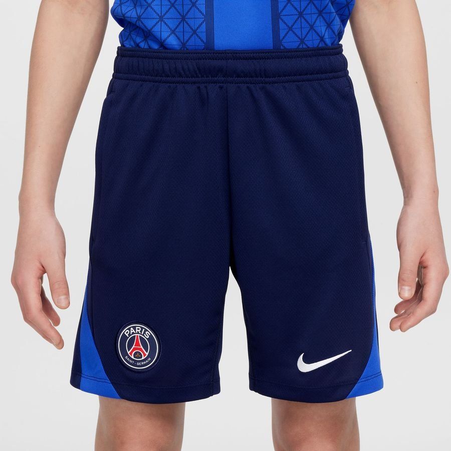 Paris Saint Germain Training Shorts Dri-FIT Strike - Midnight Navy/Hyper Royal/White Kids-SoccerKits Hub | Buy Soccer Jerseys Online